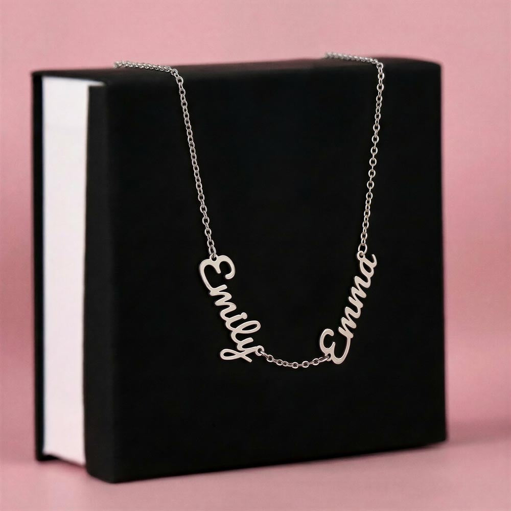 Multiple Name Plate Necklace