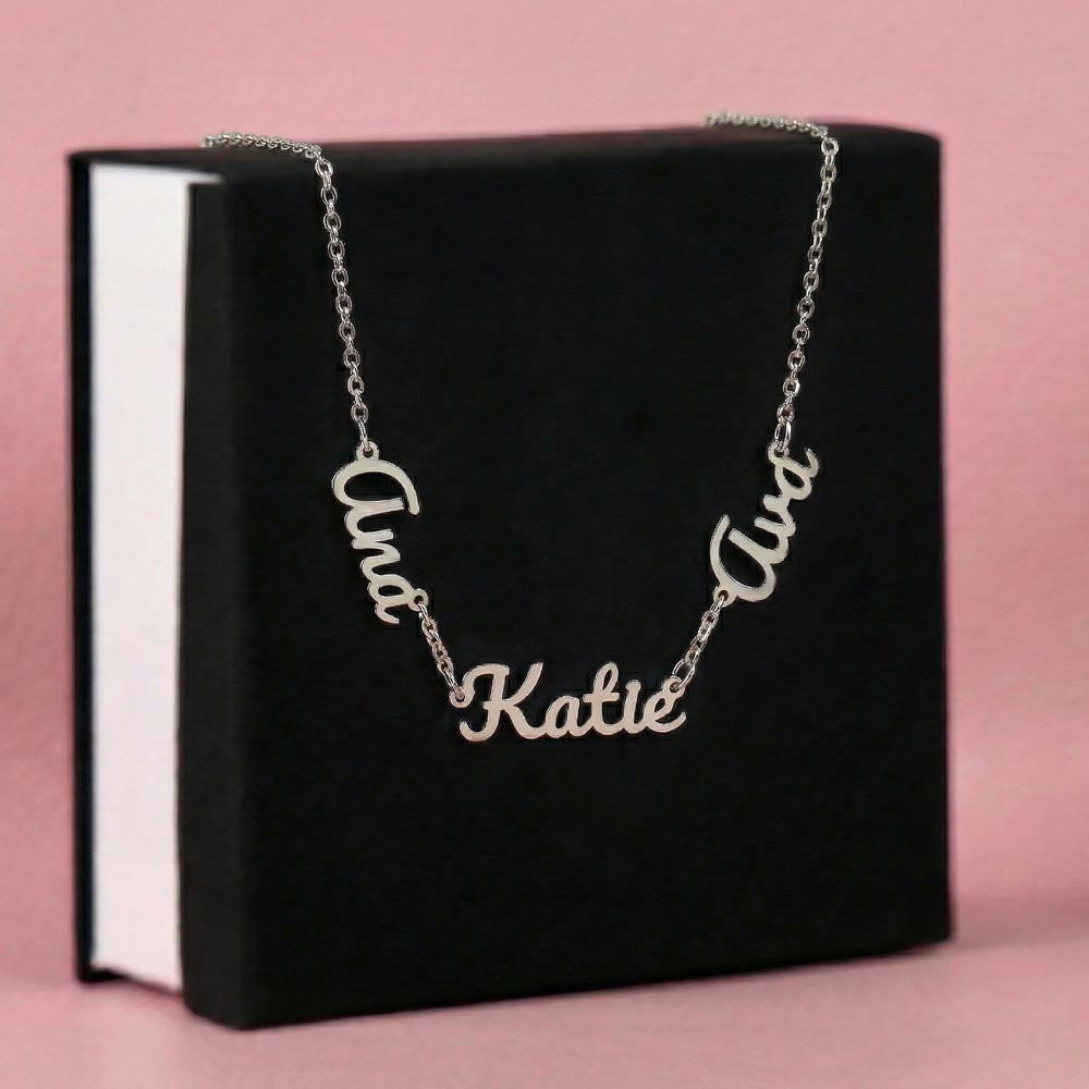 Multiple Name Plate Necklace