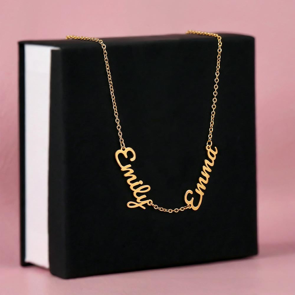 Multiple Name Plate Necklace