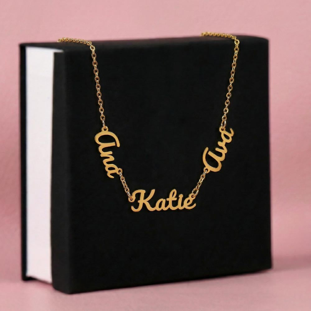 Multiple Name Plate Necklace
