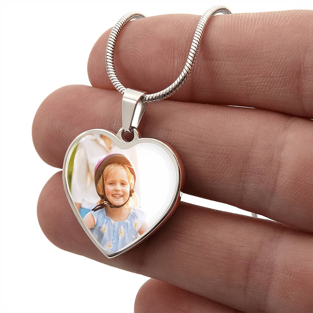 Custom Upload Heart Pendant