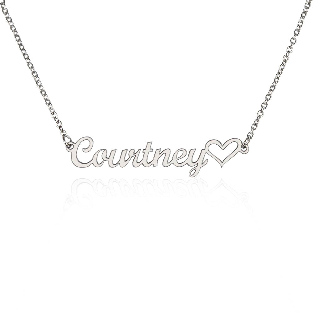 Custom Name Pendant with Heart