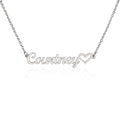 Custom Name Pendant with Heart
