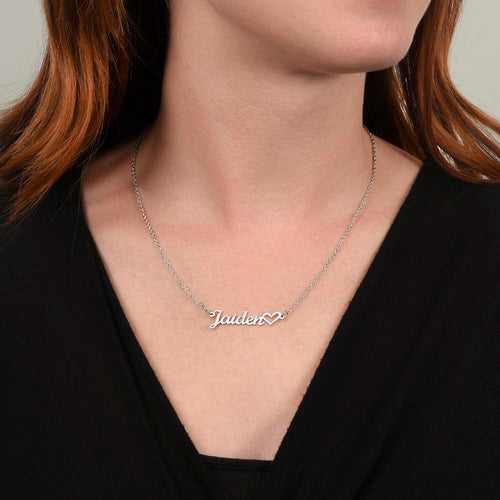 Custom Name Pendant with Heart
