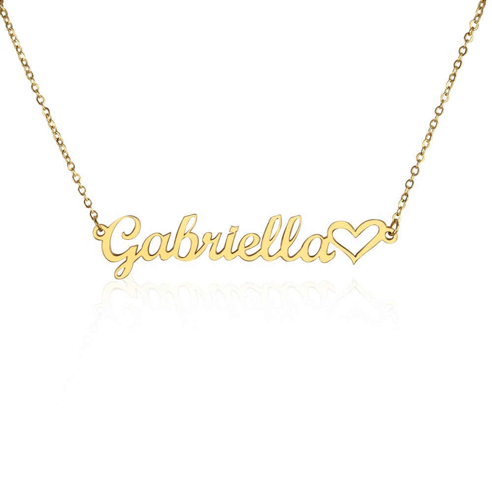Custom Name Pendant with Heart