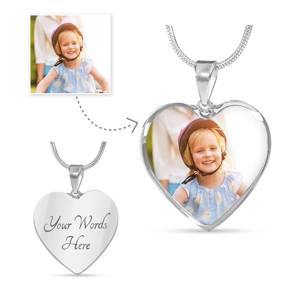 Custom Upload Heart Pendant