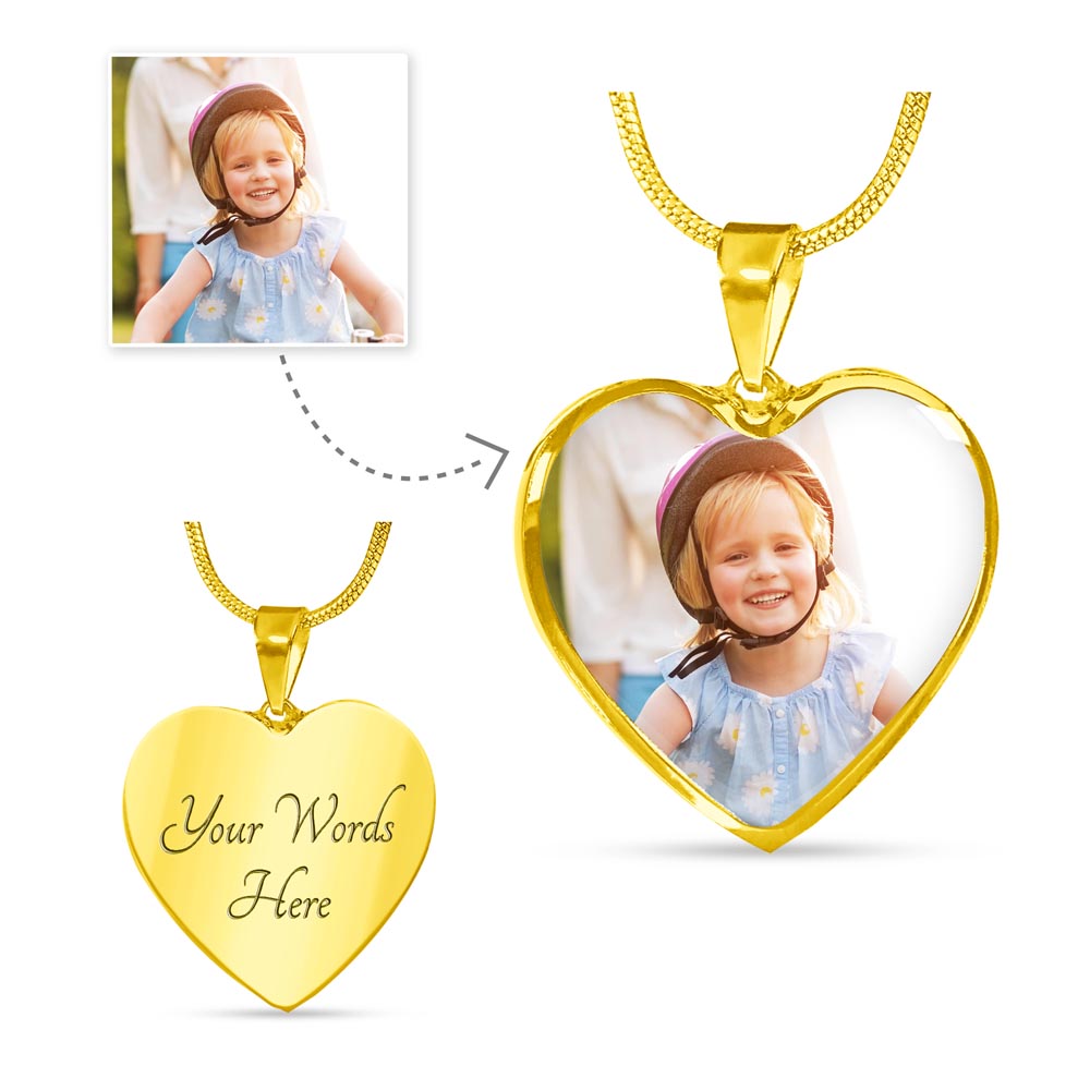 Custom Upload Heart Pendant